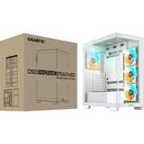 GIGABYTE C500 PANORAMIC STEALTH Midi Tower Blanc, boîtier pc Blanc | 2x USB-A | 1x USB-C | RGB | Window