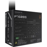 GIGABYTE P750BS Bloc d'Alimentation - PCI-E 6+2 Pin x 4, 80 PLUS Bronze, Ventilateur 120 mm, Compatible ATX, Prise EU alimentation  750 watt Noir, 4x PCIe, 80 PLUS Bronze, Ventilateur 120 mm, Compatible ATX, Prise EU, 750 W, 200 - 240 V, 50/60 Hz, 6 A, Actif, 100 W