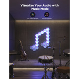 Govee Panneaux lumineux hexagonaux Glide Ultra pack de 7, Lumière LED Gris