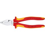 KNIPEX Pince universelle à forte démultiplication VDE 02 06 200, Pinces Pinces d'électricien, 2,5 cm, Acier, Plastique, Rouge/Orange, 20 cm