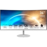 MSI Pro MP341CQ écran plat de PC 86,4 cm (34") 3440 x 1440 pixels UltraWide Quad HD Blanc Moniteur incurvé  Blanc, 86,4 cm (34"), 3440 x 1440 pixels, UltraWide Quad HD, 4 ms, Blanc