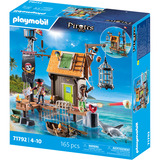 PLAYMOBIL Pirates port pirate avec prison de corsaires, Jouets de construction 