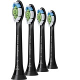 Philips Lot de 4 têtes de brosse standard, Tête brosse à dent électrique Noir, 4 pièce(s), Noir, Moyen, Série 2 plaque defense Série 2 plaque defense Série 3 gum health DiamondClean DiamondClean..., Normal, Clipsable