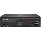 Shuttle Slim PC DH810 , S1851, 1x HDMI (2.1), 1x DP, 1x USB-C (DP), 1x 2.5", 2x M.2, 2x LAN (Intel 1G + 2.5G), 2x COM, fonctionnement permanent 24/7, attaches VESA, Barebone Noir, S1851, 1x HDMI (2.1), 1x DP, 1x USB-C (DP), 1x 2.5", 2x M.2, 2x LAN (Intel 1G + 2.5G), 2x COM, fonctionnement permanent 24/7, attaches VESA, 1,35L mini PC, Mini PC type barebone, LGA 1851 (Socket V1), DDR5-SDRAM, M.2, PCI Express, SATA, 120 W