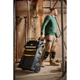 Stanley SERVANTE MODULO 2 EN 1 AVEC BOITE ORGANISEUR, Valise à roulettes Noir, Valise sur roulette, Noir, Jaune