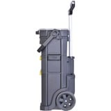 Stanley SERVANTE MODULO 2 EN 1 AVEC BOITE ORGANISEUR, Valise à roulettes Noir, Valise sur roulette, Noir, Jaune