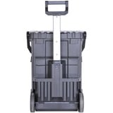 Stanley SERVANTE MODULO 2 EN 1 AVEC BOITE ORGANISEUR, Valise à roulettes Noir, Valise sur roulette, Noir, Jaune