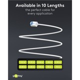 goobay Câble de raccordement ultrafin Cat.6a slim, U/FTP Blanc