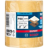 Bosch Expert Rouleau abrasif C470, Feuille abrasive Rouleau abrasif, Grain moyen, P80, Travail de finition, Décapant, Bois, Ponçage