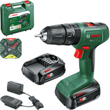 Bosch Perceuse-visseuse à percussion sans fil EasyImpact 18V-40+ set d'accessoires, Perceuse/visseuse Vert/Noir