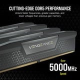 Corsair 64 GB DDR5-5200, Mémoire vive Noir, CMK64GX5M2B5200C40, Vengeance, XMP 3.0