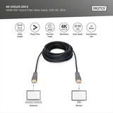 Digitus AK-330125-300-S, Câble Noir