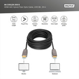 Digitus AK-330126-300-S, Câble Noir