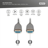 Digitus AK-330126-300-S, Câble Noir