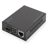 Digitus Convertisseur de média Gigabit PoE, RJ45 / SFP, PSE, Media Converter Noir