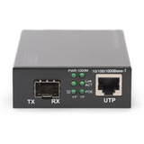 Digitus Convertisseur de média Gigabit PoE, RJ45 / SFP, PSE, Media Converter Noir