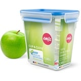 Emsa 508543 boîte hermétique alimentaire Rectangulaire 1,5 L Transparent 6 pièce(s) Transparent/Bleu, Boîte, Rectangulaire, 1,5 L, Transparent, Allemagne, 121 mm