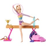 Mattel Ensemble de gymnastique Barbie avec poupée blonde et poutre d'équilibre 