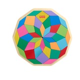 Mattel Fisher-Price-Puzzle Mandala en Bois-Puzzle 40 pièces motif géométrique 3 an(s), Bois, Multicolore