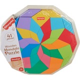 Mattel Fisher-Price-Puzzle Mandala en Bois-Puzzle 40 pièces motif géométrique 3 an(s), Bois, Multicolore