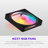 NZXT F140 RGB ventilateur de boîtier Noir, 140 x 140 x 25 mm, PWM