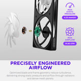 NZXT F140 RGB ventilateur de boîtier Noir, 140 x 140 x 25 mm, PWM