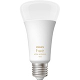 Philips Hue A67 - Ampoule connectée E27 - 1600, Lampe à LED Philips Hue White ambiance A67 - Ampoule connectée E27 - 1600, Ampoule intelligente, Blanc, Bluetooth/Zigbee, LED, E27, Lumière du jour froide, Blanc chaud