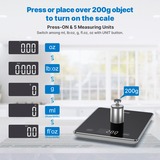 Renpho PEU-R-T001-BK, Balance de cuisine Noir