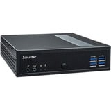Shuttle XPC slim Barebone DL30N, Intel N100, 1x DDR5, 2x LAN (2x 2.5Gbit), 2xCOM,1xHDMI,1xDP, 1x VGA, fanless, fonctionnement permanent 24/7 Noir, Intel N100, 1x DDR5, 2x LAN (2x 2.5Gbit), 2xCOM,1xHDMI,1xDP, 1x VGA, fanless, fonctionnement permanent 24/7, 1,35L mini PC, Mini PC type barebone, DDR5-SDRAM, PCI Express, Série ATA III, Ethernet/LAN, 65 W