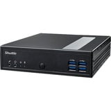 Shuttle XPC slim Barebone DL30N, Intel N100, 1x DDR5, 2x LAN (2x 2.5Gbit), 2xCOM,1xHDMI,1xDP, 1x VGA, fanless, fonctionnement permanent 24/7 Noir, Intel N100, 1x DDR5, 2x LAN (2x 2.5Gbit), 2xCOM,1xHDMI,1xDP, 1x VGA, fanless, fonctionnement permanent 24/7, 1,35L mini PC, Mini PC type barebone, DDR5-SDRAM, PCI Express, Série ATA III, Ethernet/LAN, 65 W