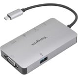 Targus USB-C DP Alt Mode Single Video 4K HDMI/VGA, Station d'accueil Gris, + 100W Power Delivery
