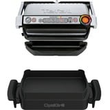 Tefal OptiGrill + GC714D Gril de contact grill à contact électrique Argent/Noir, Acier inoxydable, Rectangulaire, 600 cm², Aluminium, Thermoplastique, Prêt, Temperature