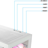 Thermaltake PC-000093-DE, PC gaming Blanc/transparent