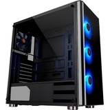 Thermaltake V200 TG RGB Midi Tower Noir, Moyenne tour Noir, Midi Tower, PC, Noir, ATX, micro ATX, Mini-ITX, SPCC, Jouer