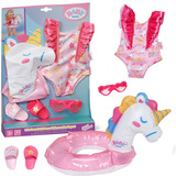 ZAPF Creation BABY born Swim Set Unicorn 43cm, Accessoires de poupée BABY born Swim Set Unicorn 43cm, Maillot de bain de poupée, 3 an(s)