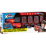 ZURU XSHOT Cible interactive & Fury 4 Pack de 2, Blaster à fléchettes 
