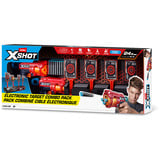 ZURU XSHOT Cible interactive & Fury 4 Pack de 2, Blaster à fléchettes 