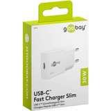 goobay Chargeur rapide USB-C PD GaN Slim (30 W) Blanc, 1x USB-C