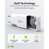 goobay Chargeur rapide USB-C PD GaN Slim (30 W) Blanc, 1x USB-C