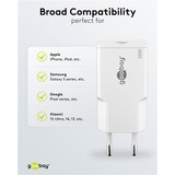 goobay Chargeur rapide USB-C PD GaN Slim (30 W) Blanc, 1x USB-C
