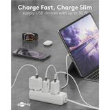 goobay Chargeur rapide USB-C PD GaN Slim (30 W) Blanc, 1x USB-C