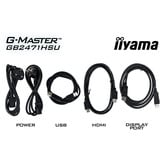 iiyama G-Master GB2471HSU-B1 Red Eagle 23.8" Moniteur gaming Noir (Mat), 1x DisplayPort, 2x HDMI, 1x USB-C, 1x USB-A, 240 Hz, 60,5 cm (23.8"), 1920 x 1080 pixels, Full HD, Noir
