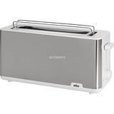 Braun HT 1610 8 1030 W Acier inoxydable, Blanc, Grille-pain Acier inoxydable/Blanc, Acier inoxydable, Blanc, Plastique, Acier inoxydable, Boutons, Rotatif, 1030 W, 25 cm