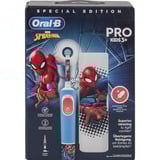 Braun Vitality Pro Kids Spiderman Enfant Brosse à dents rotative oscillante Bleu, Rouge, Brosse a dents electrique Bleu/Blanc, Enfant, Brosse à dents rotative oscillante, Soin quotidien, Sensible, Super sensitive, Bleu, Rouge, 7800 mouvements par minute, 4 x 30 sec