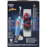 Braun Vitality Pro Kids Spiderman Enfant Brosse à dents rotative oscillante Bleu, Rouge, Brosse a dents electrique Bleu/Blanc, Enfant, Brosse à dents rotative oscillante, Soin quotidien, Sensible, Super sensitive, Bleu, Rouge, 7800 mouvements par minute, 4 x 30 sec