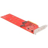 DeLOCK Carte PCI Express x8 vers 2x NVMe M.2 Key M interne 110 mm, Carte d'interface 