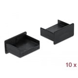 DeLOCK Housse de protection pour USB Type-A (femelle), Capuchon protecteur Noir, 10 pièces