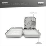 Digitus Boîte de distribution FTTH pour 16 coupleurs LC/DX ou SC/SX, Boîte de raccordement 