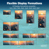 Digitus Contrôleur de mur vidéo HDMI 4K, 4 écrans, Repartiteur HDMI Noir