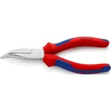 KNIPEX Pince demi-ronde avec tranchant 25 25 160 Rouge/Bleu, avec gaines bi-matière, chromée